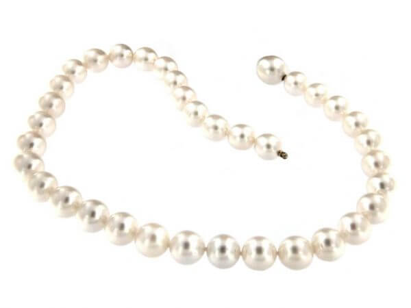 Südsee Perlkette weiß 11 - 12 mm