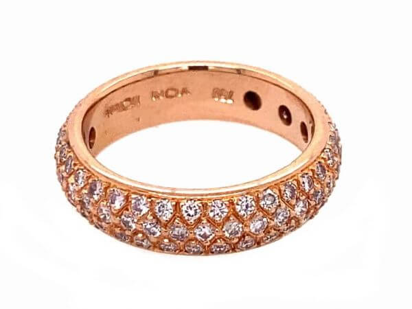 Ring aus Roségold mit pink Brillanten