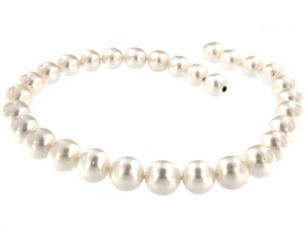 Südsee Perlkette weiß 13 - 15 mm