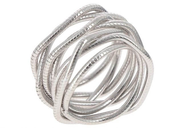Pesavento DNA Ring aus Silber poliert